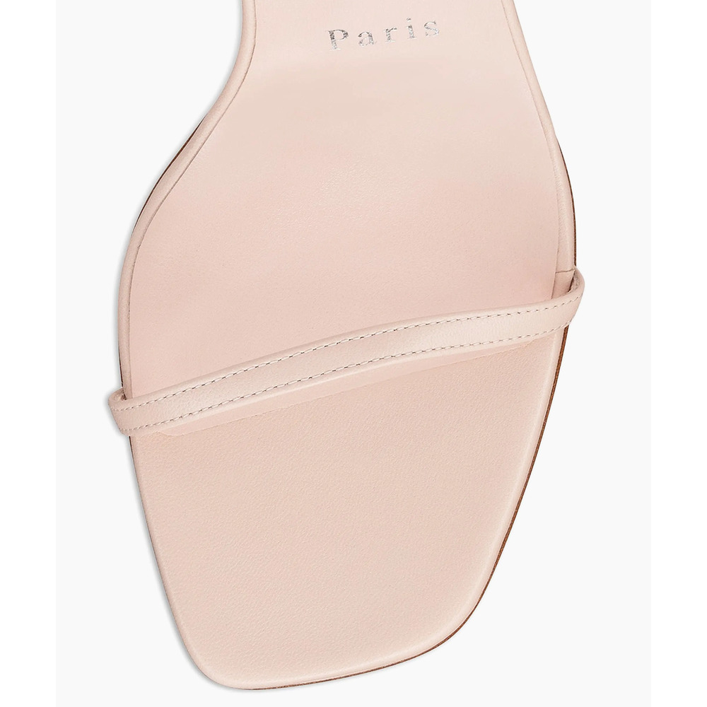 Christian Louboutin Condora Sandal 85 Leche White Pink Ankle Strap Heel Pump 40 - Picture 7 of 16